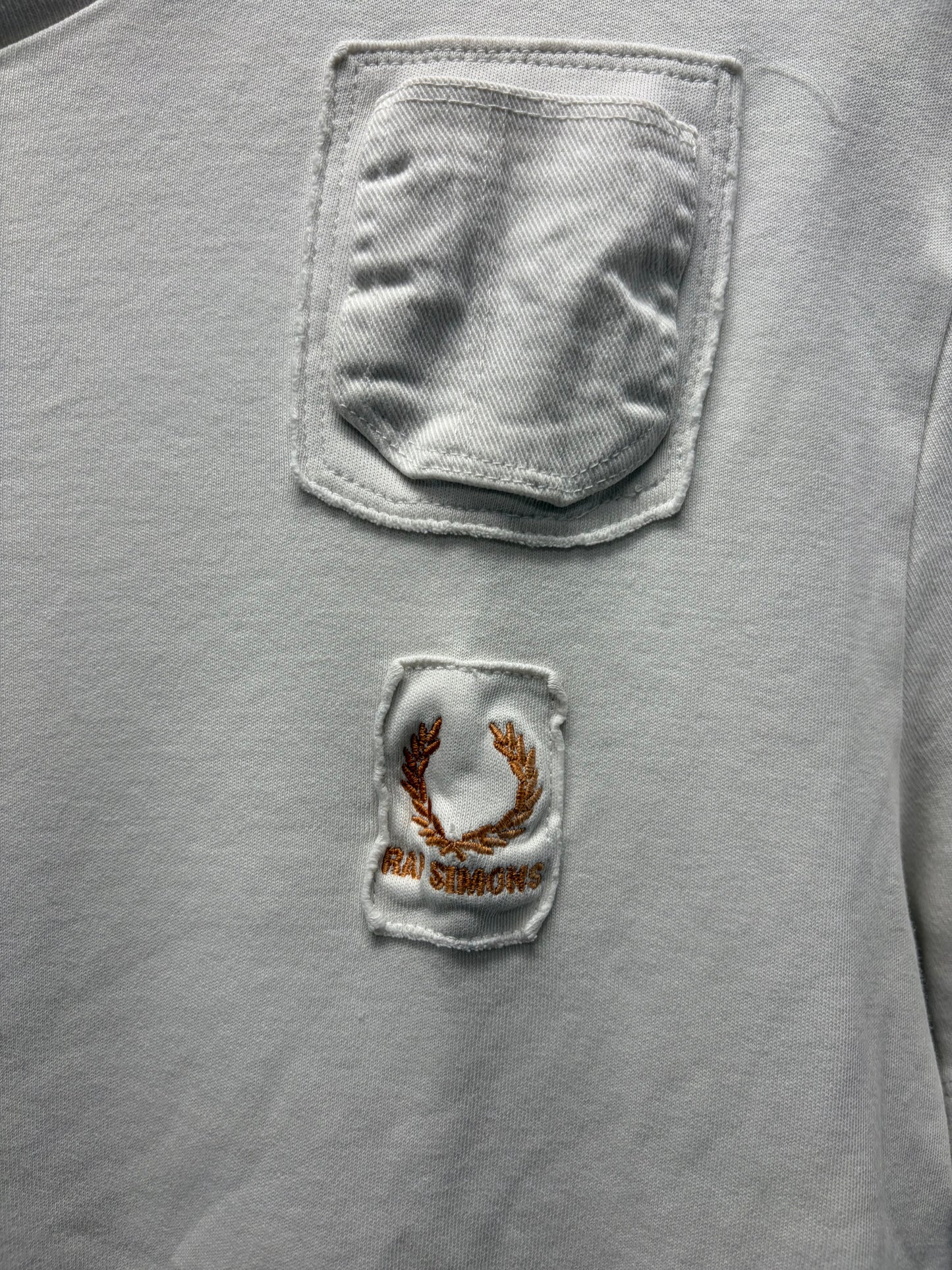 Raf Simons x Fred Perry Patch Logo White T-Shirt