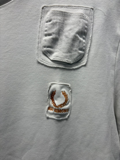 Raf Simons x Fred Perry Patch Logo White T-Shirt