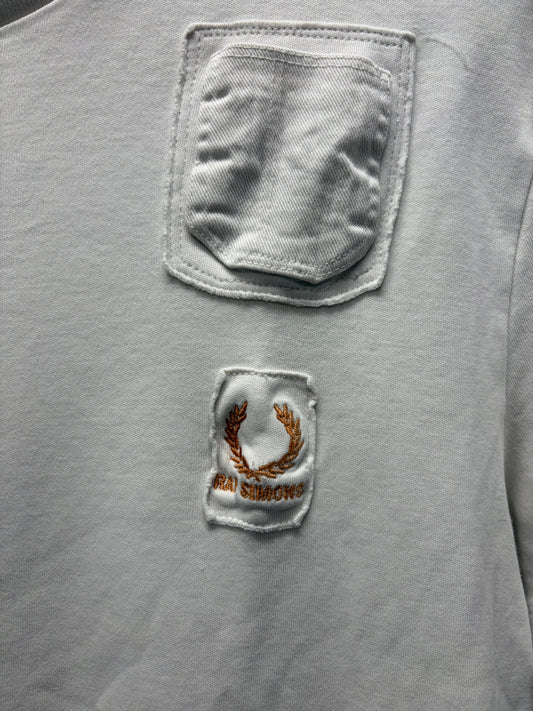 Raf Simons x Fred Perry Patch Logo White T-Shirt