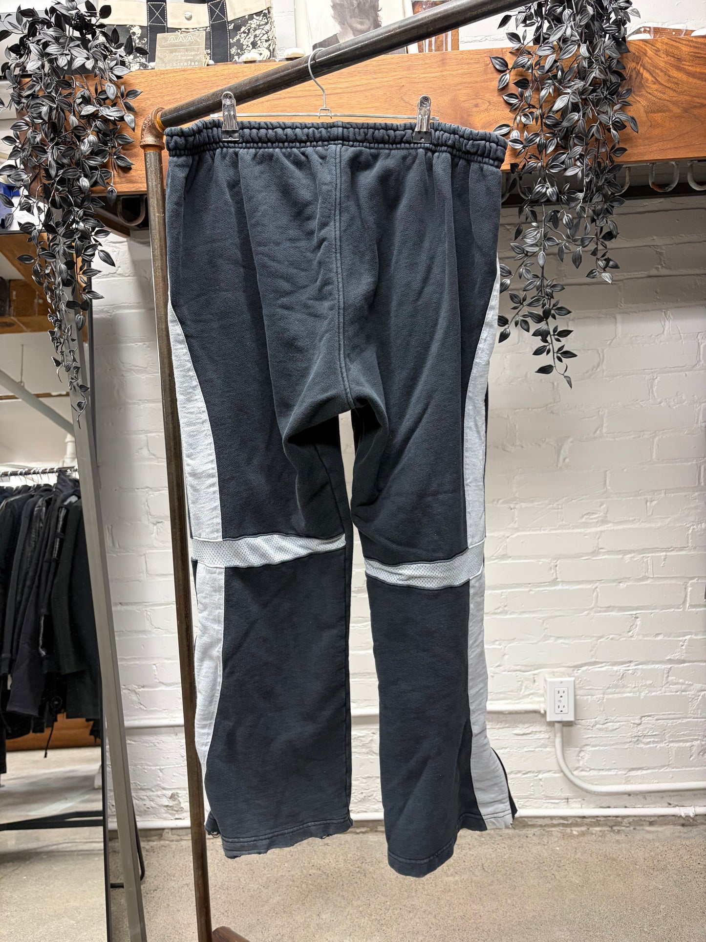 Greg Ross Striped Grey/Black Drawstring Sweatpants