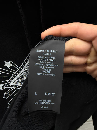 2019 Saint Laurent ‘Jardin Majorelle’ Black Pullover Hoodie