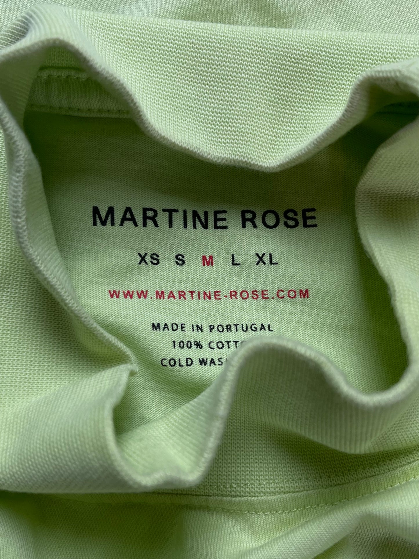 Martine Rose Dust Green Logo Long-Sleeve Shirt