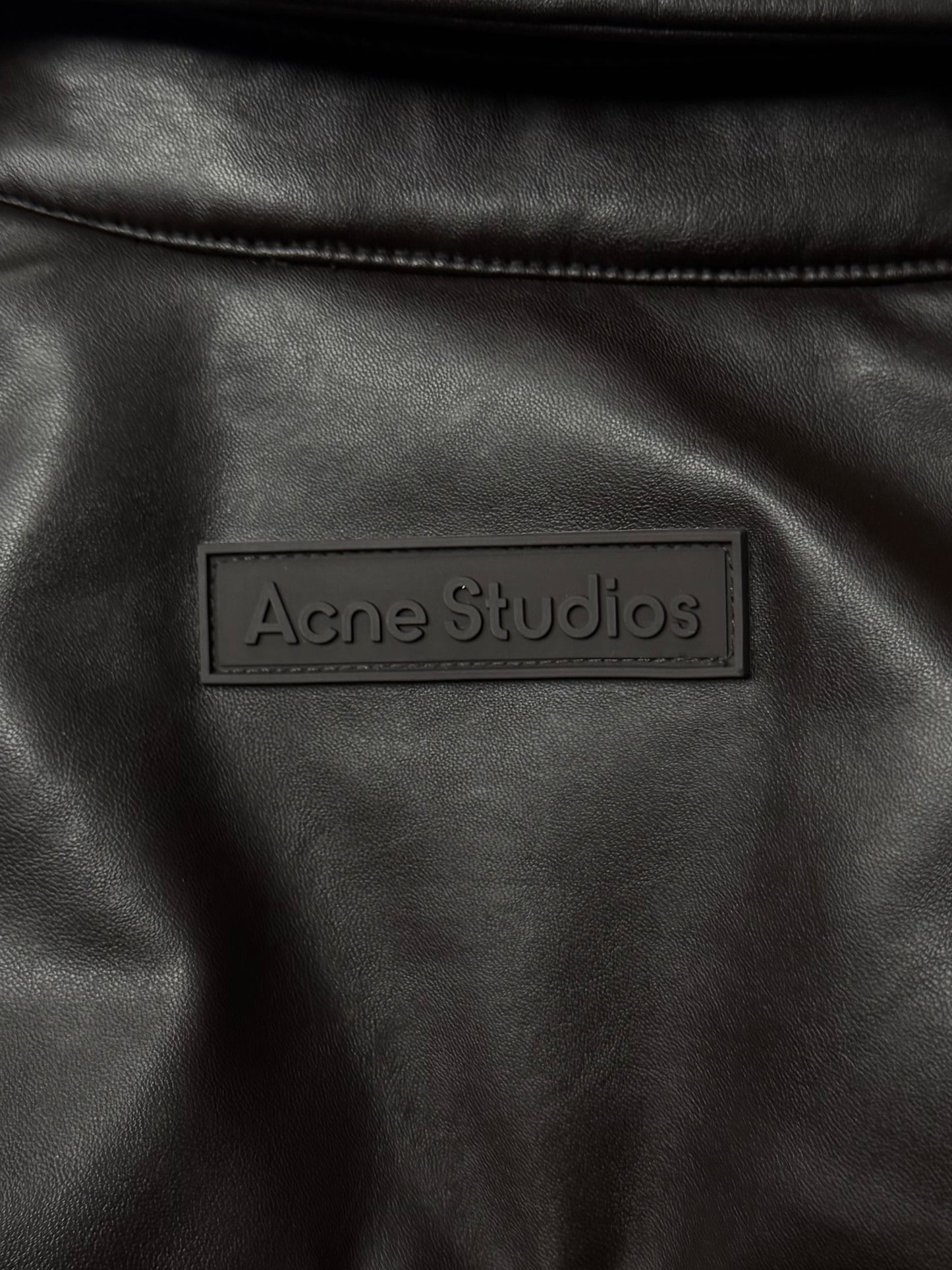 Acne Studios ‘Coated’ Brown Cropped Bomber Jacket