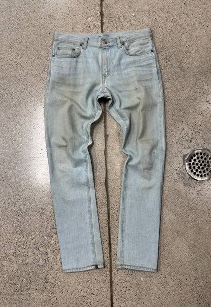 2013 Saint Laurent by Hedi Slimane ‘D02’ Light Wash ‘Dirty Blue’ Skinny Denim