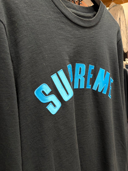 SS2016 Supreme ‘Arc Logo’ Black Long Sleeve Shirt