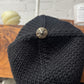 Chrome Hearts Cashmere Leather ‘Single Cross Patch’ Black Knit Beanie