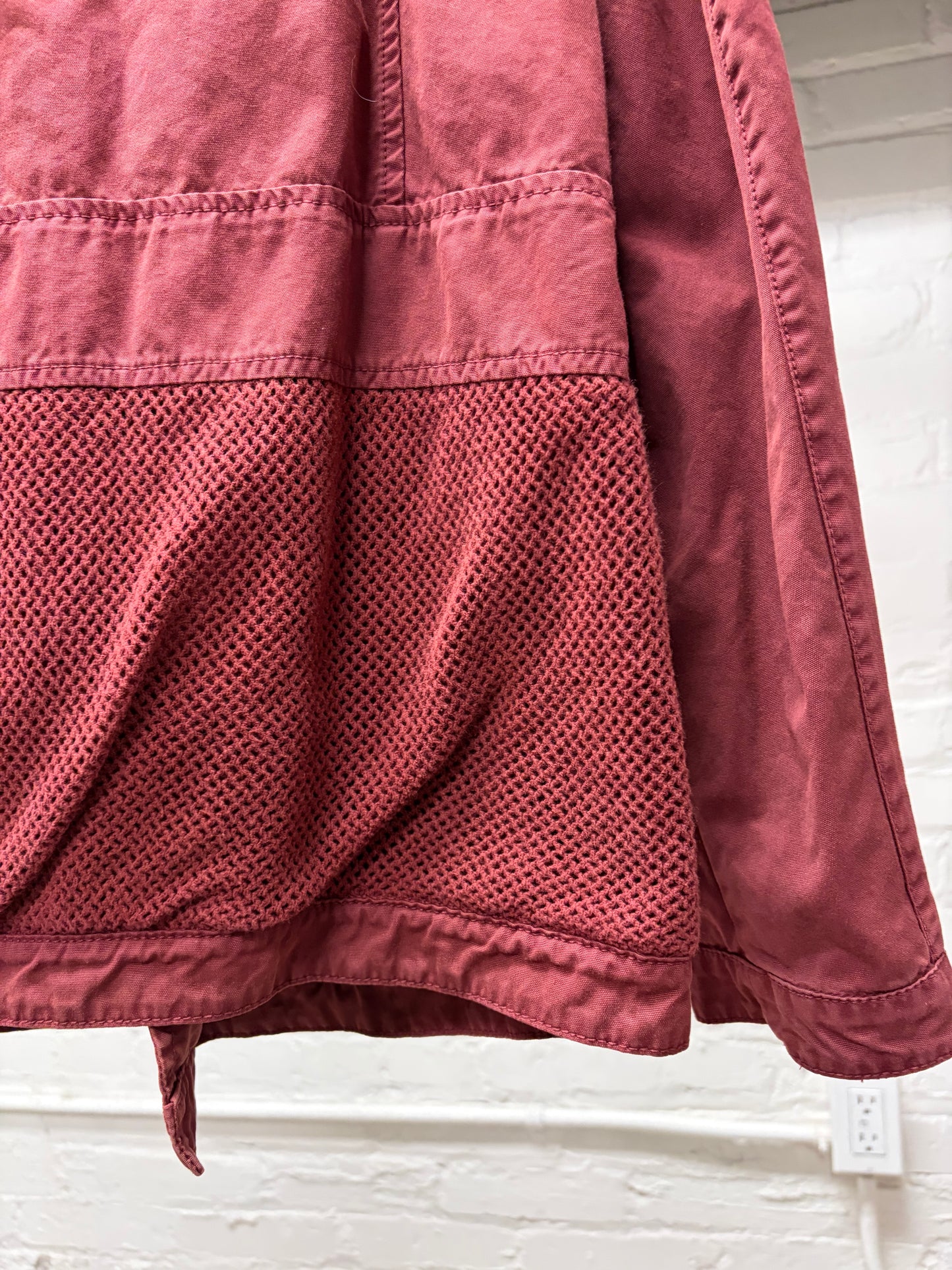 Bottega Veneneta Cotton/Mesh Panelled Double Breasted Coat