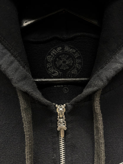 Chrome Hearts ‘T-Bar Logo’ Black  925 Silver Dagger-Zip Hoodie