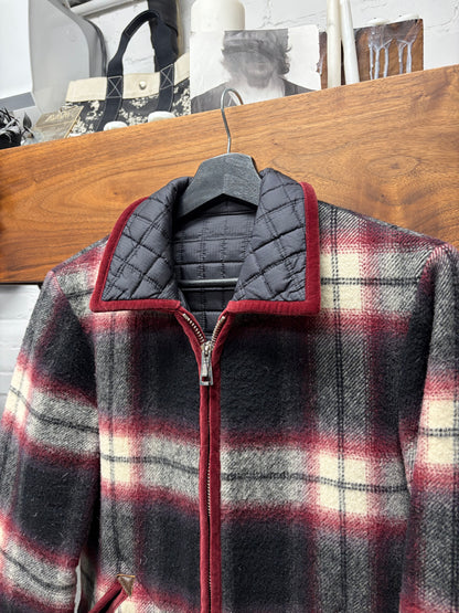 AW2009 Number (N)ine Reversible Wool/Quilted Liner Plaid Collared Jacket