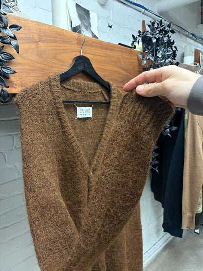 AW2008 Maison Martin Margiela Alpaca Wool Rustic Brown Cardigan