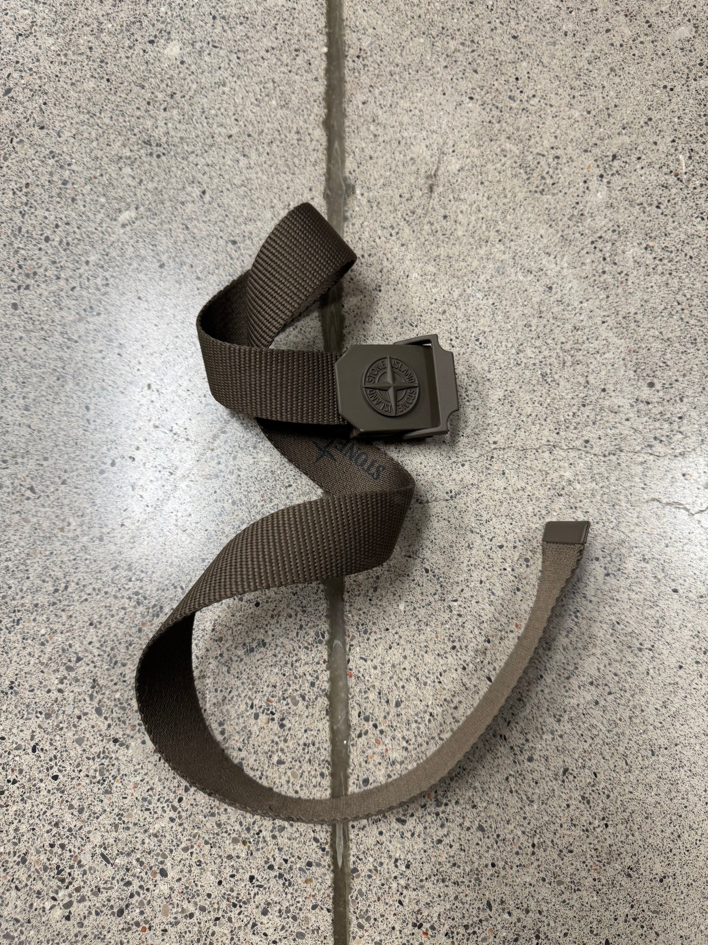 Stone Island ‘Compass Buckle’ Logo Belt