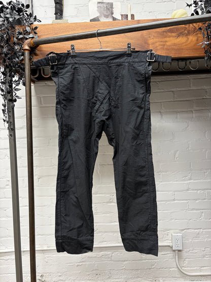 Carol Christian Poell ‘Scarstitch’ Black Cotton Drop Crotch Pants