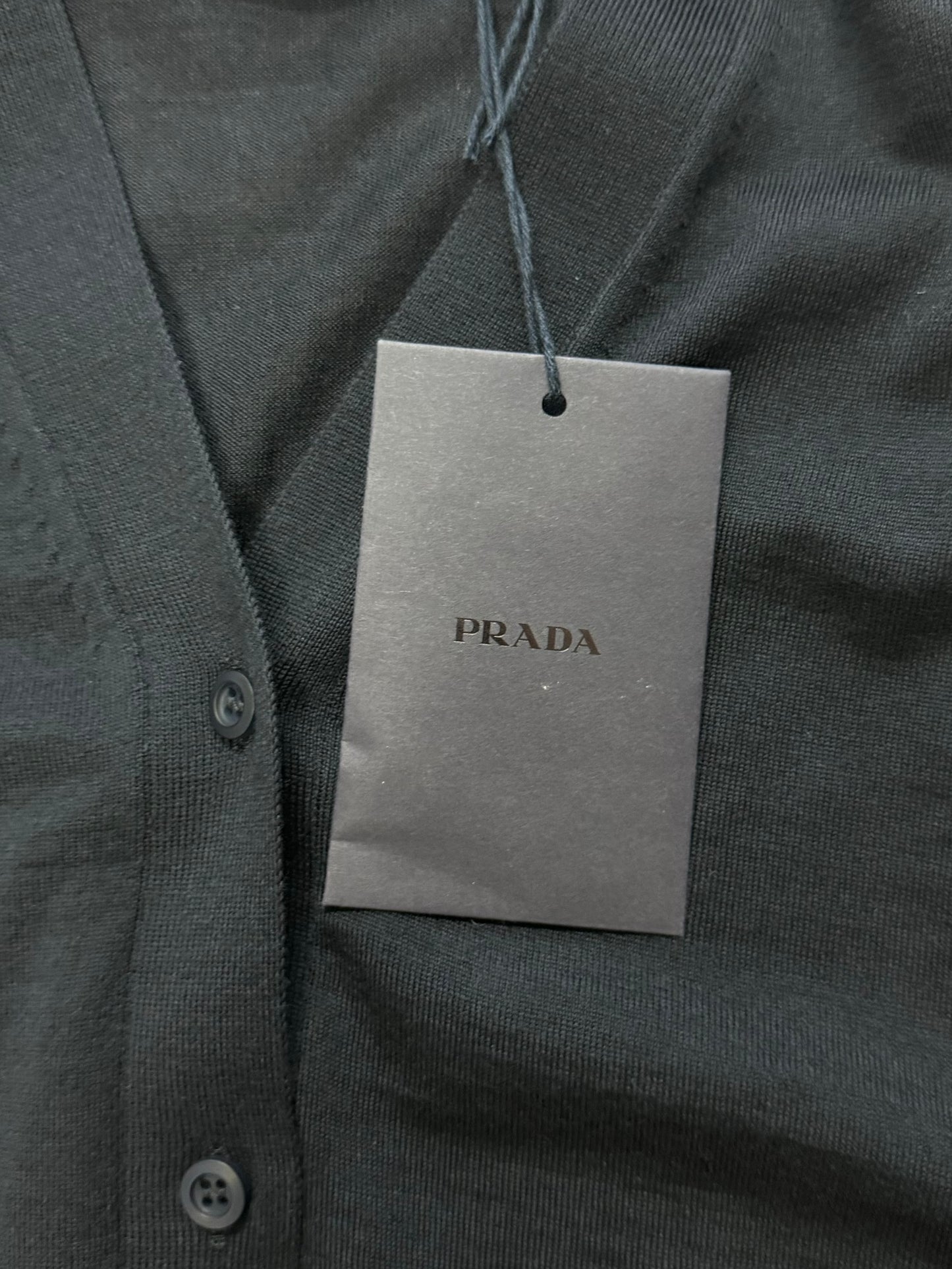 Prada Mainline Navy Blue Cardigan