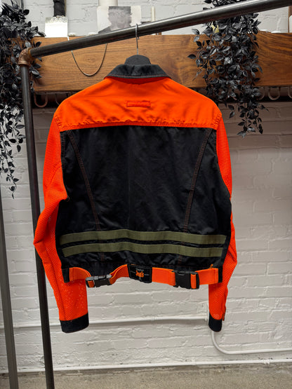 Vintage 90s Jean Paul Gaultier Mesh/Denim Hybrid Trucker Jacket