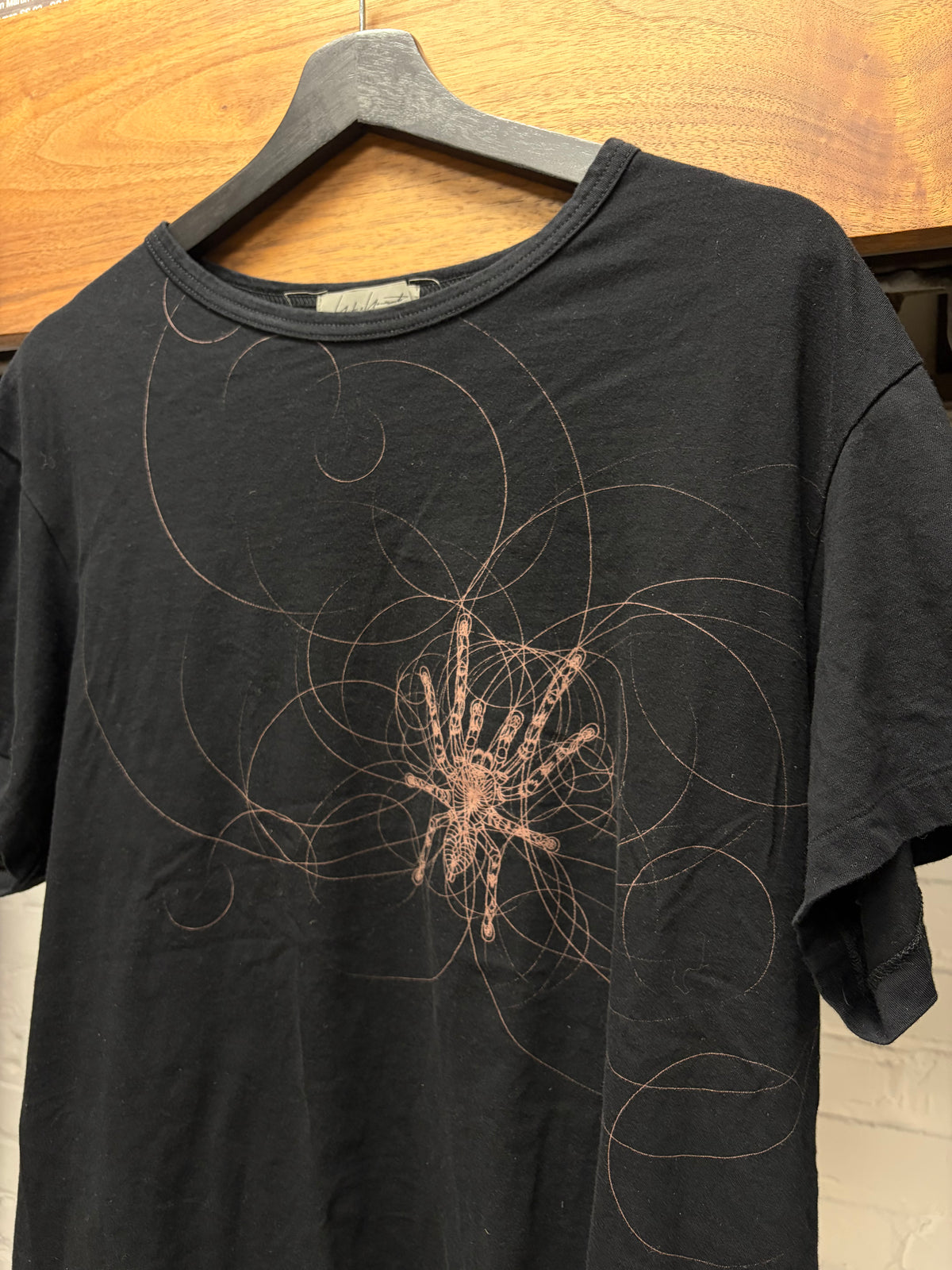 Yohji Yamamoto Pour Homme ‘Spider in the Web’ Black Graphic T-Shirt