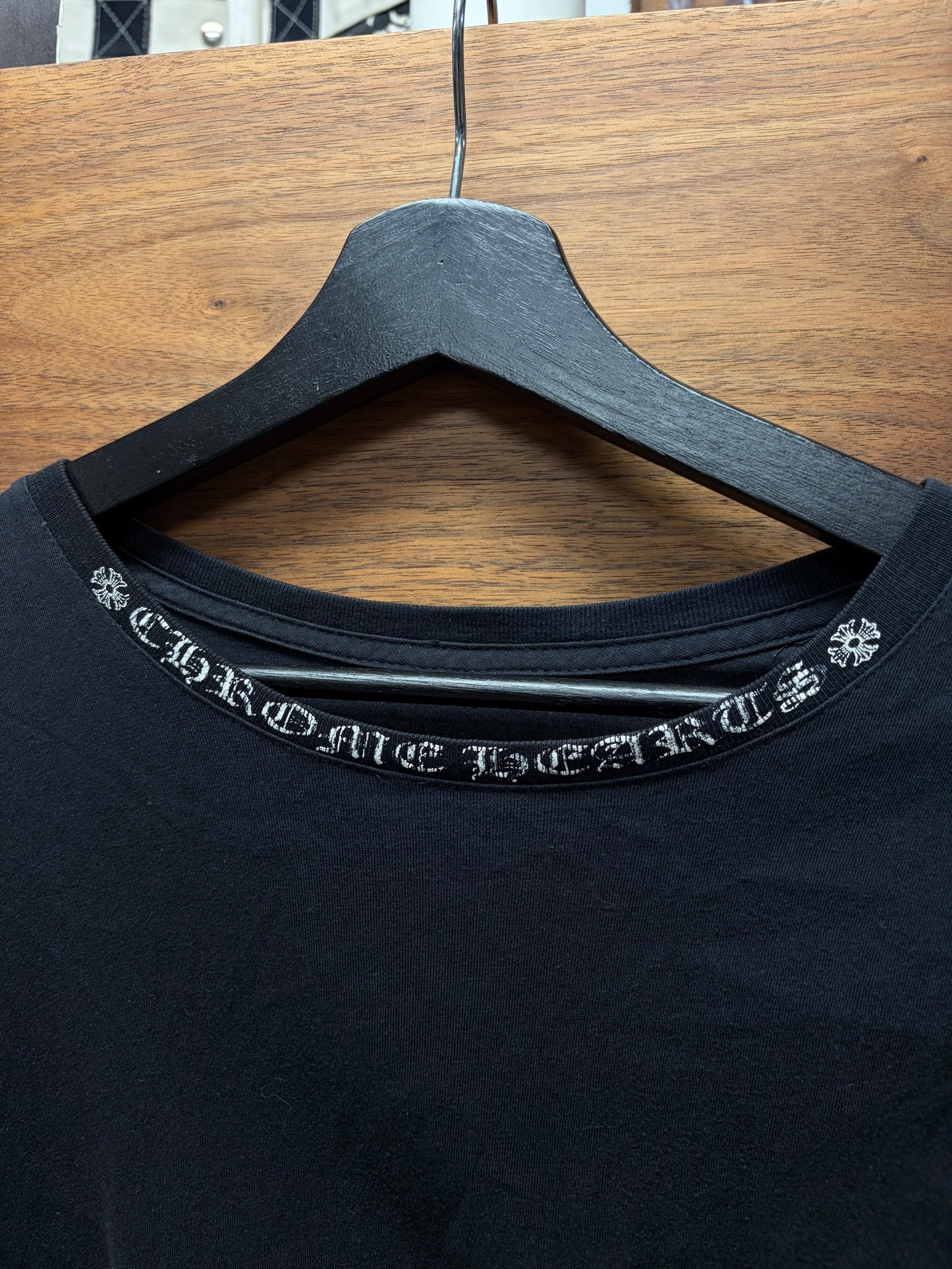 Chrome Hearts ‘Scroll Logo’ Black/White Long Sleeve Shirt