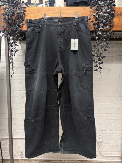 AW2024 Balenciaga ‘Heavyweight Carpenter’ Over-Washed Blue Wide Leg Denim