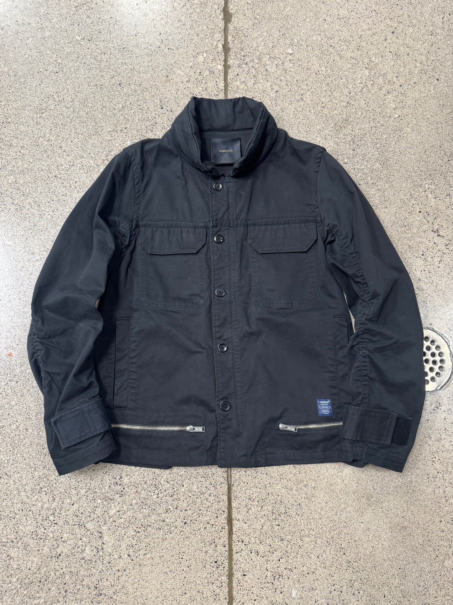 Undercover ‘M-65’ Black Cotton/Canvas Military Jacket