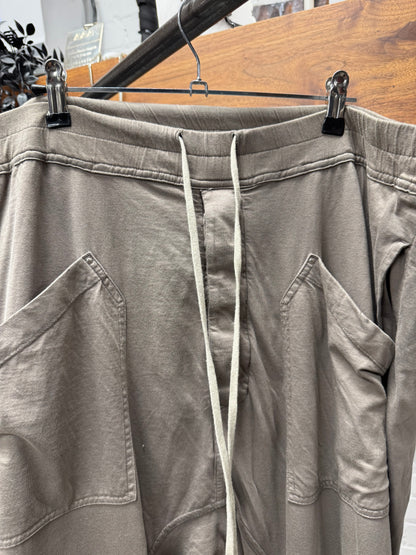 Rick Owens DRKSHDW Dust Brown ‘Lounge’ Drawstring Pants