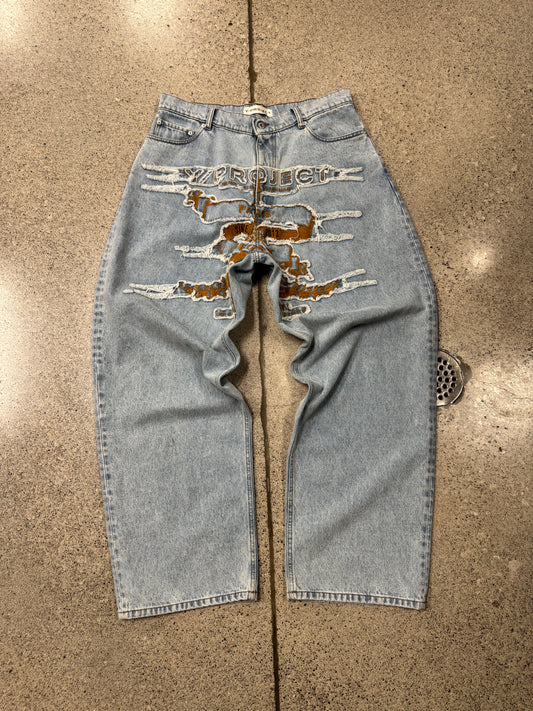 Y-Project ‘Paris’ Light Wash Blue Wide Leg Denim