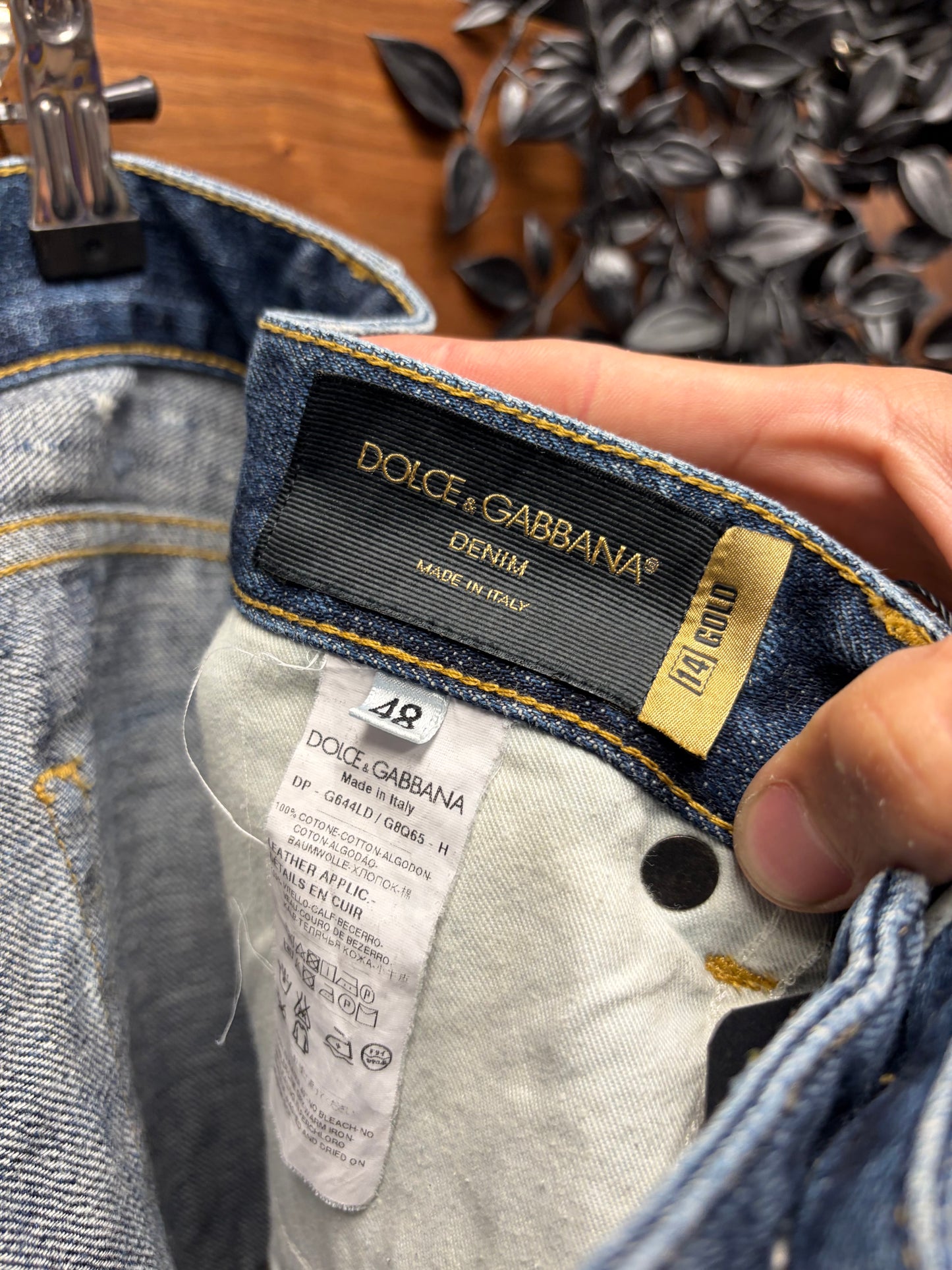 Dolce & Gabbana Heavily Distressed Blue Bootcut Denim