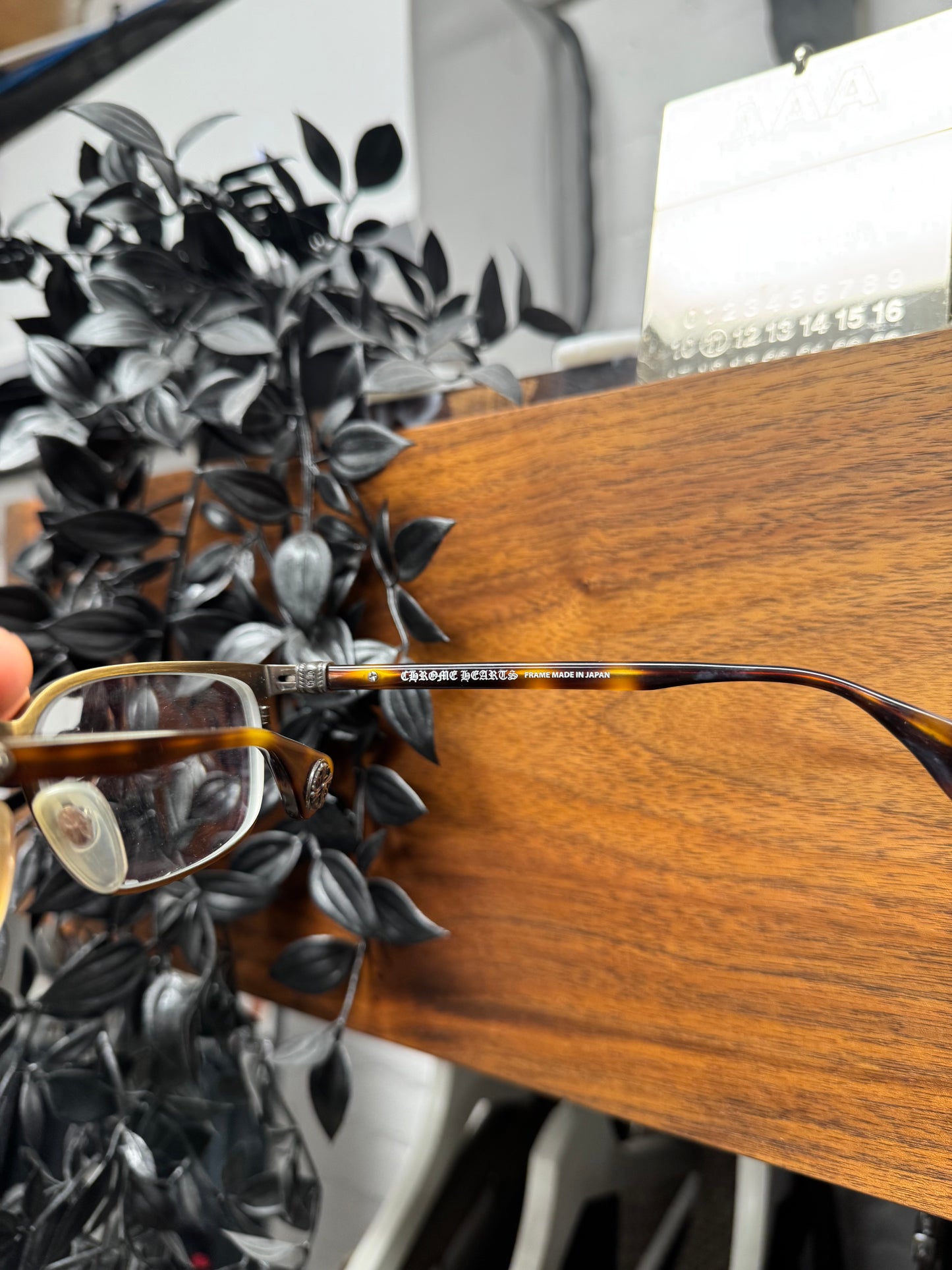 Chrome Hearts ‘Growler’ Tortoiseshell/Silver ‘CH Logo’ Glasses