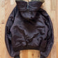 2000s Dolce & Gabbana Split Hood Fur Lined Brown Bomber Jacket