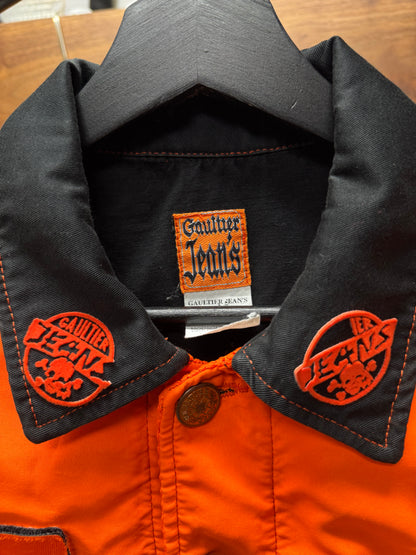 Vintage 90s Jean Paul Gaultier Mesh/Denim Hybrid Trucker Jacket