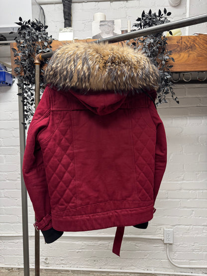 AW2012 Balmain by Olivier Rousteig Racoon Fur Hooded Jacket