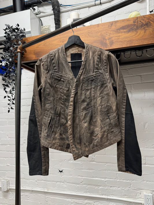 AW2005 Rick Owens ‘Slab’ Oiled Dust Brown Denim Jacket