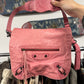 Balenciaga ‘Motorcross’ Pink Crossbody Leather Bag