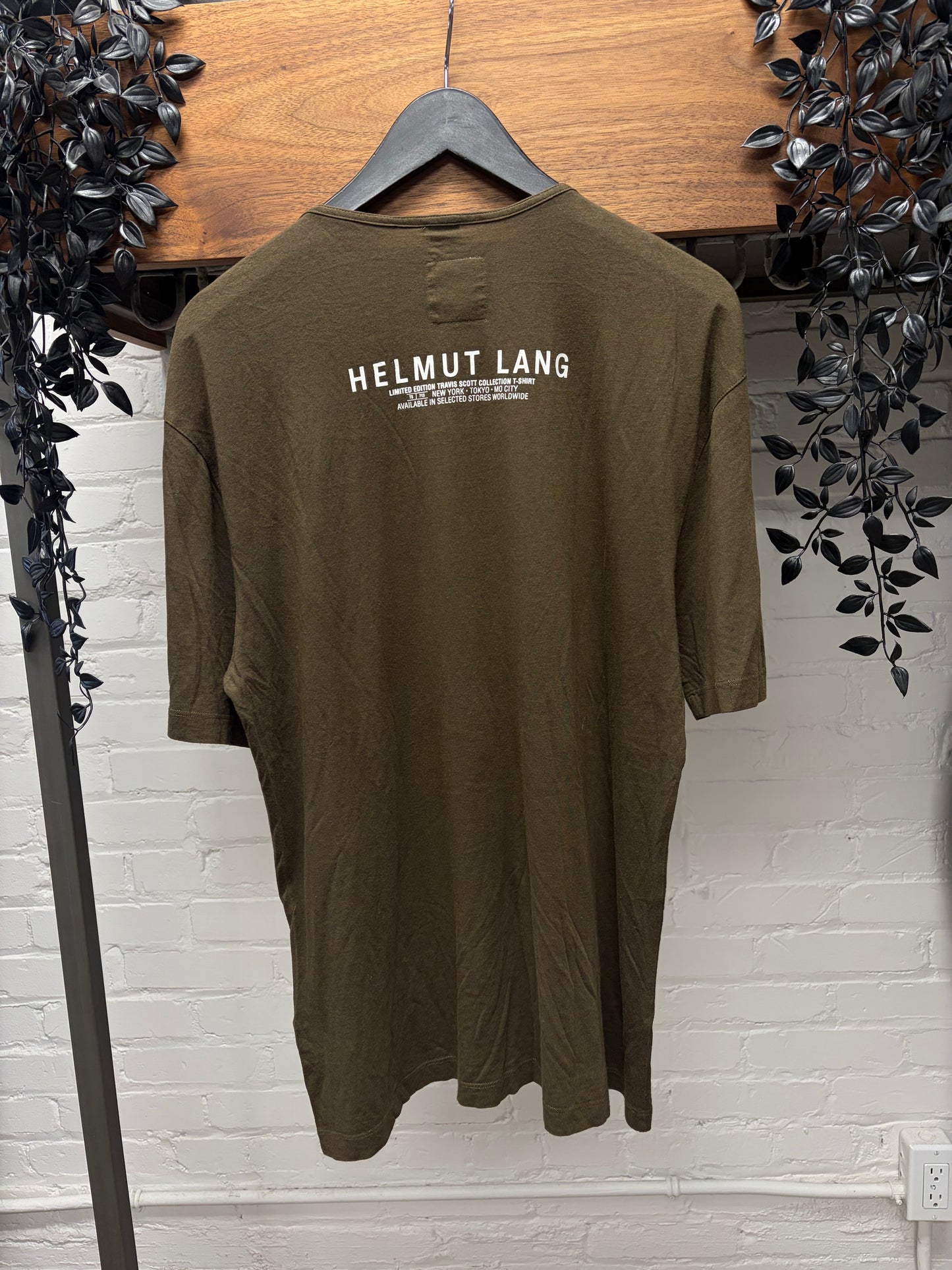 Helmut Lang by Travis Scott Brown Graphic T-Shirt