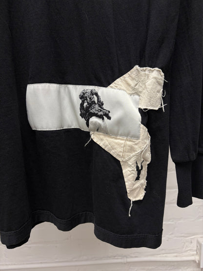 Rick Owens DRKSDHW Patch Black Long Sleeve Shirt
