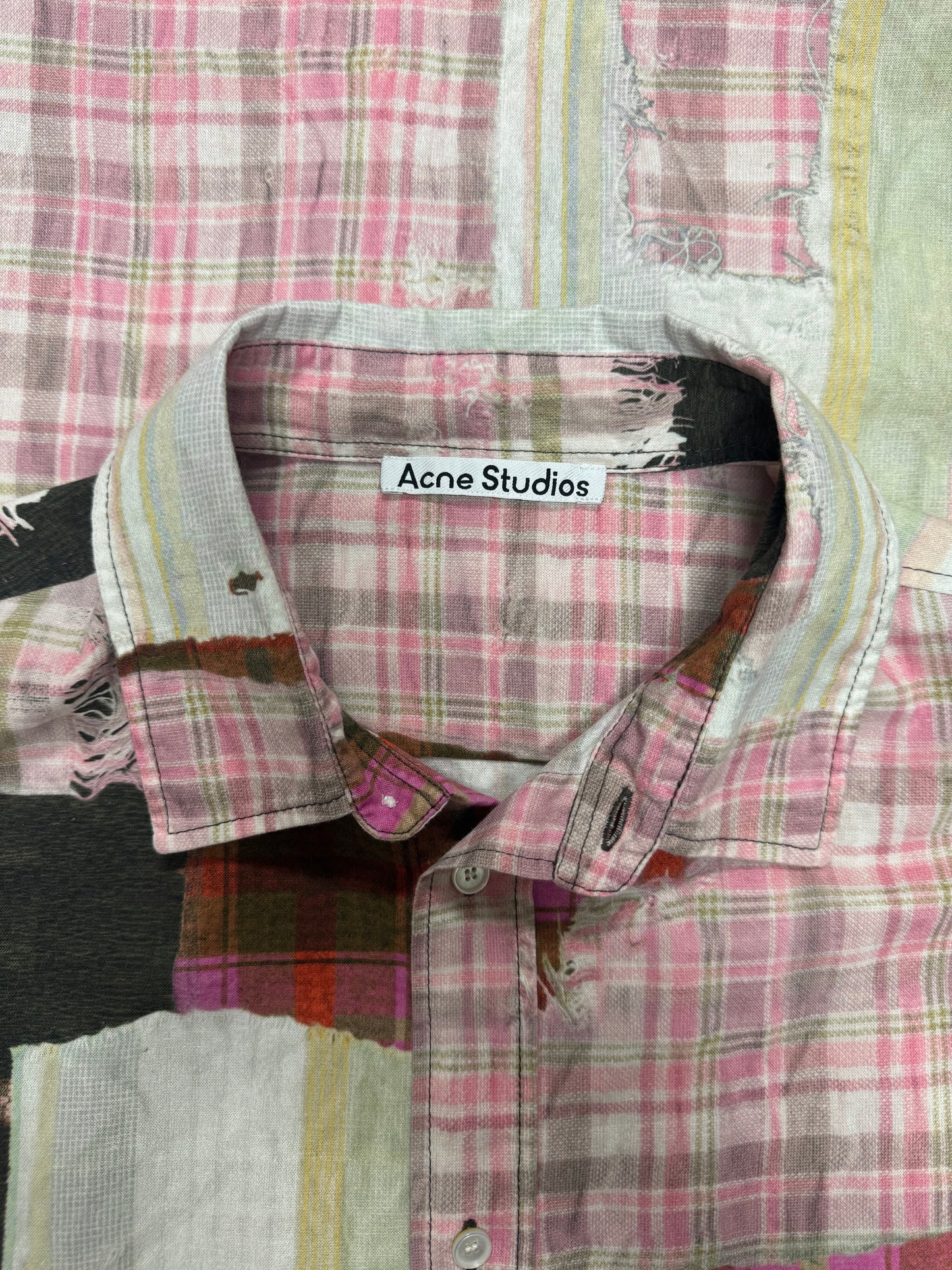 Acne Studios Print Patchwork Oversized Flannel