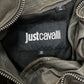 Roberto Cavalli Grey Calfskin Leather Perfecto Zip Biker Jacket