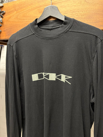 Rick Owens ‘DRKSHDW’ Black Long Sleeve Cotton T-Shirt