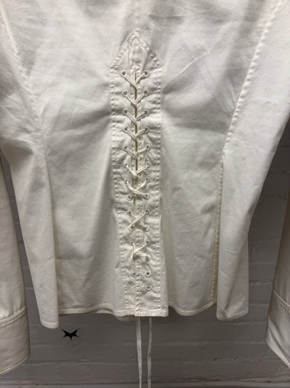 SS2002 Gucci by Tom Ford ‘Corset Lace’ White Button Up Collared Shirt