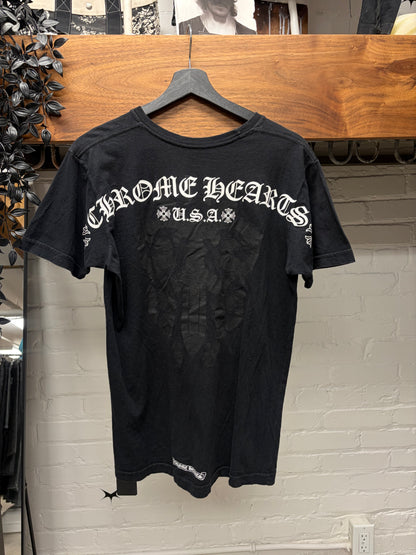 Chrome Hearts ‘Dagger Vine/Scroll Logo’ Black Graphic T-Shirt