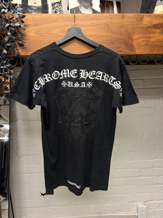 Chrome Hearts ‘Dagger Vine/Scroll Logo’ Black Graphic T-Shirt