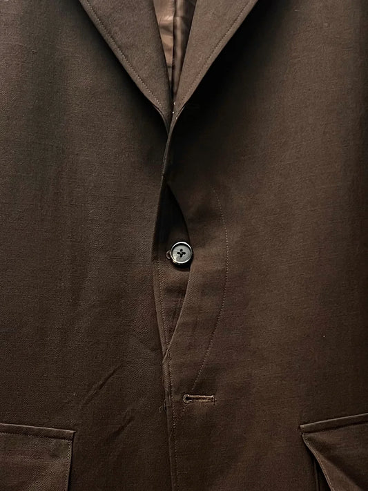 90s Yohji Yamamoto ‘Y’s for Men’ Brown ‘Exposed Button’ Blazer