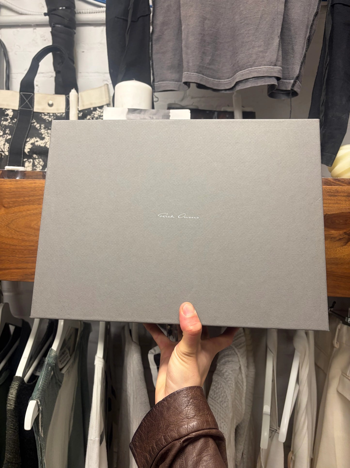 Rick Owens Mainline Blue Leather ‘Vans’ Low Top Sneakers