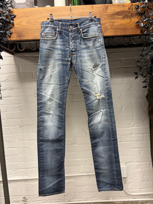 SS2008 Dior Homme ‘Under my Car’ Dark Washed Blue ‘Unaltered’ Skinny Jeans