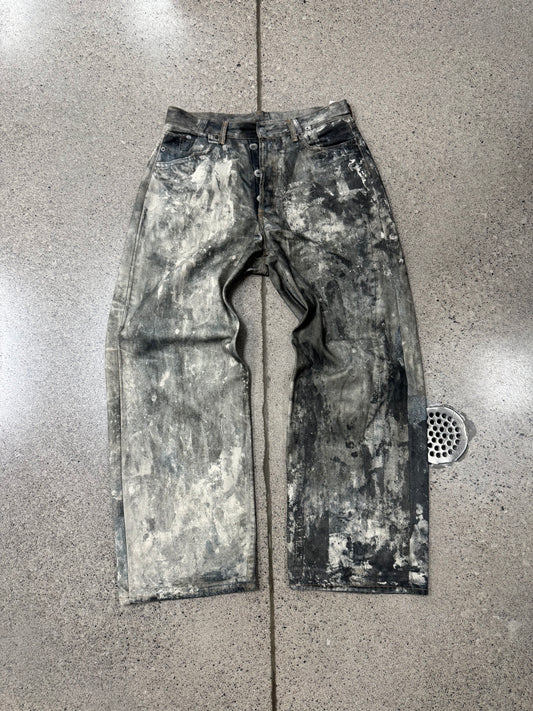 Acne Studios ‘Trompe L’œil’ Cold Grey Wide Leg Painter Denim