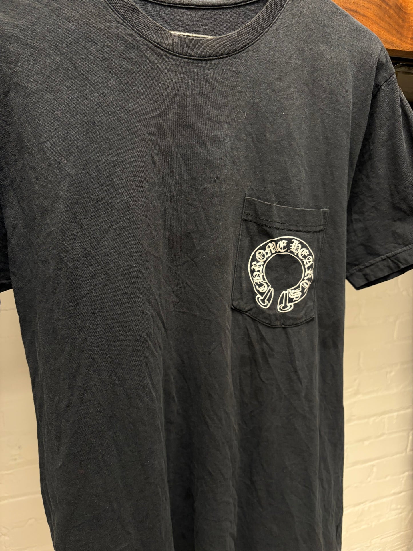 Vintage Chrome Hearts ‘T-Bar Logo’ Faded Black T-Shirt