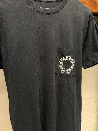 Vintage Chrome Hearts ‘T-Bar Logo’ Faded Black T-Shirt