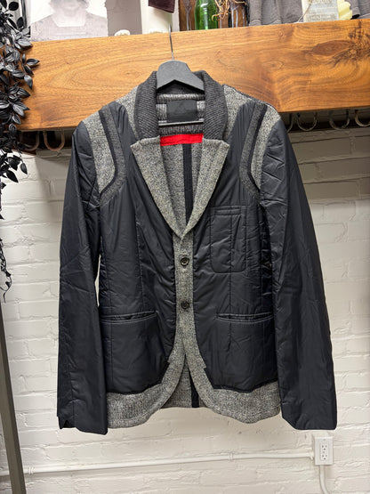 AW2009 Undercover ‘Earmuff Maniac’ Knit/Nylon Padded Hybrid Sport Coat
