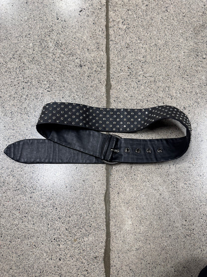 Saint Laurent Studded Lambskin Leather Belt