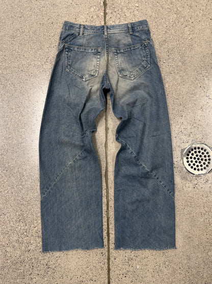 2000s Rick Owens ‘Spiral’ DRKSHDW Dirt Wash Denim