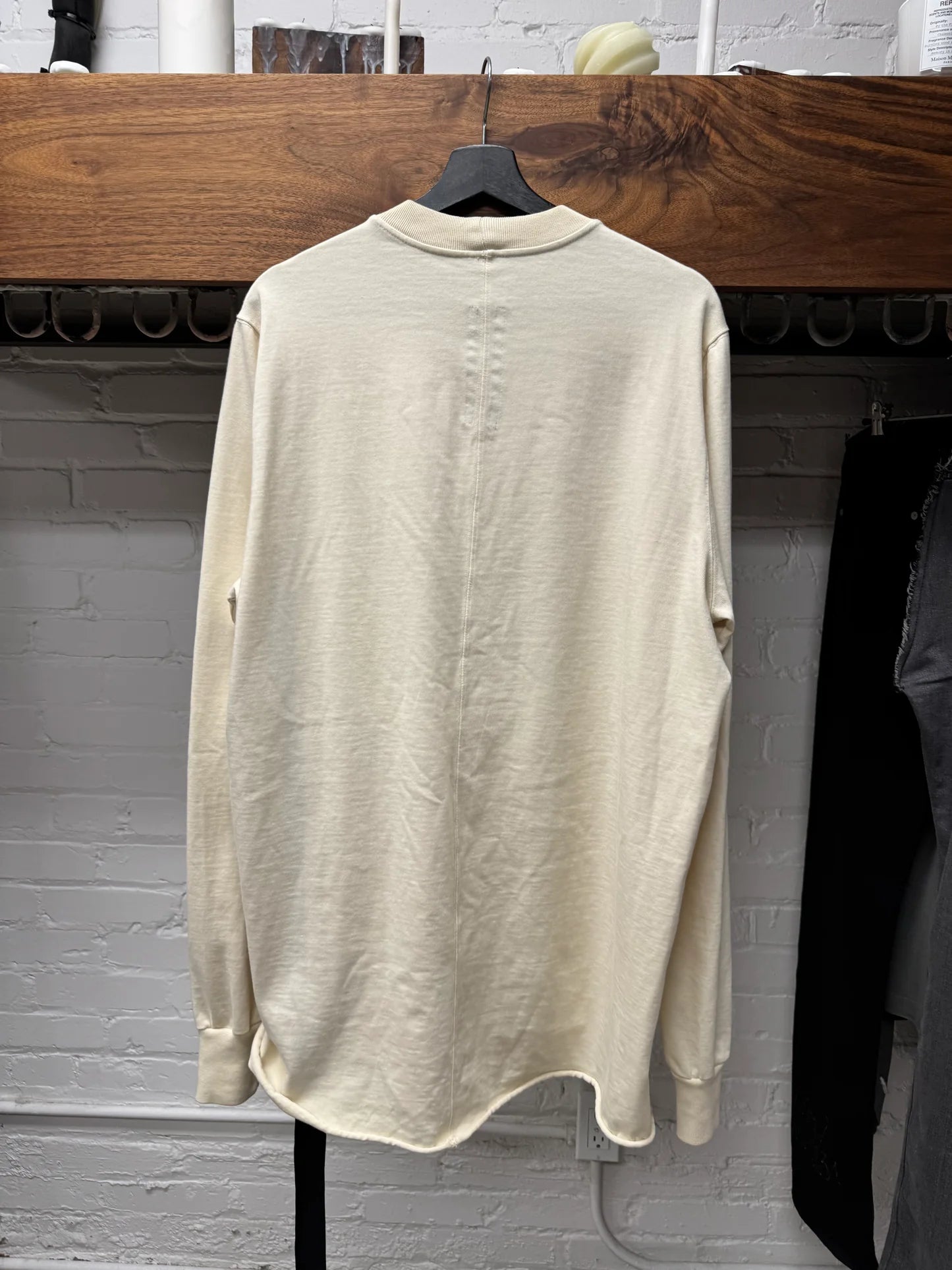 Rick Owens DRKSHDW ‘Natural’ Cream White Sweatshirt.