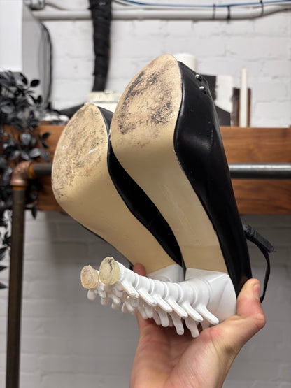 AW2010 Dsquared2 ‘Spine’ Black Leather High Heels